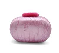 GSYPS - Bolso de noche con forma de concha para mujer, con efecto mármol brillante, para llevar de mano, al hombro o en bandolera, A-Rosa