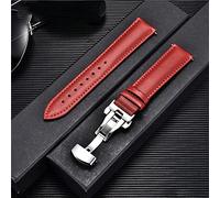 GSZCCZS 18 mm 20 mm 22 mm Banda de vigilancia de 24 mm Correa de cuero de vaca con brazalete verde Red White Watch Banda (Doodle4,24 mm).