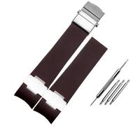 GSZCCZS 22x20 mm Diver y marina de silicona impermeable El cinturón de la banda de vigilancia de la banda de muñeca para la banda de muñeca para herramientas de correa