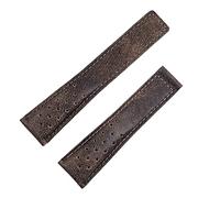 GSZCCZS Accesorios de reloj para correa Monaco Carrera Wnist Wnst Wnelfsking Calidad de cuero Pulsera de banda de cuero 22 mm (color: marrón, tamaño: con hebilla plateada)