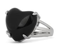GSZCCZS Anillos Estéticos, con incrustaciones Natural Natural Obsidiana Natural Stone Ajustable Op Knuckle Anillo Anillo de la cola Joyería del anillo del dedo para Wom Lady Rls Boda Valtine's Day Ft
