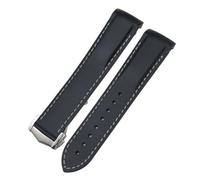 GSZCCZS Bandas de goma de silicona de 20 mm 22 mm para la correa impermeable de Ocean Ocean Ocean de Océano Omega Seamaster para Speedmaster.