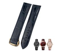GSZCCZS Bandas de reloj de cuero 18 mm 19 mm 20 mm 21 mm 22 mm, para la banda de relojes Omega Black Blue Brown Store