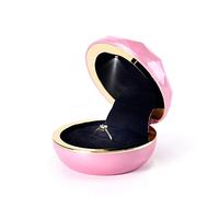 GSZCCZS Caja de Regalo para la Caja de Anillo de joyería Luces LED Organizador de aretes Animado de Recipiente Barrilet Barra de organizadores (Color: Rosa Tamaño: 6 * 5 * 2cm) (Rosa 6.5 * 5.5 * 1cm)