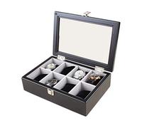 GSZCCZS Caja de reloj-Estuches de reloj para hombres Caja de presentación organizadora de almacenamiento de madera maciza con 8 ranuras y duradera, el mejor regalo para cumpleaños, boda (Color: D)