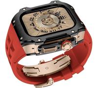 GSZCCZS Caja de vigilancia de goma de caja de diamante de 41 mm de 41 mm, para la serie 8 7 6 SE 5 4 Accesorios de reemplazo, bisel de metal Sport Fluorine Modificación de la banda de goma