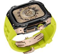 GSZCCZS Caja de vigilancia de goma de caja de diamante de 41 mm de 41 mm, para la serie 8 7 6 SE 5 4 Accesorios de reemplazo, bisel de metal Sport Fluorine Modificación de la banda de goma