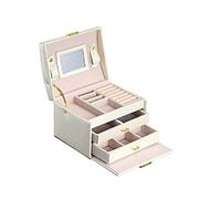 GSZCCZS Caso de joyería de Viaje Almacenamiento de organizadores con Cerradura, Caja de joyería de Viaje de Gran Capacidad Caja de joyeros pequeños para Nacklace (Color: D)