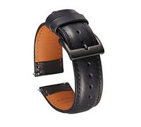 GSZCCZS Corcha de cuero Damas Accesorios para hombres Hebilla sólida Correa de cuero de hebilla de acero inoxidable (D, 20 mm)