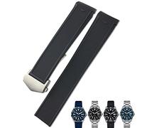GSZCCZS Correa de silicona de goma de 20 mm 22 mm Bandas de reloj marrón azul negro para la pulsera impermeable de buceo F1 Carrera Aquaracer F1