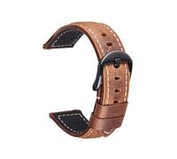 GSZCCZS Correos de cuero Releaming Body Watchband 20 mm de 22 mm de 24 mm Reloj de cuero Banda de reloj /24 mm/hebilla marrón-negra-negra