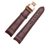 GSZCCZS Curved End Men Starts Band de banda para BL9002-37 05A BT0001-12E 01A Matrícula de marca Genuine Leather con hebilla de mariposa 20 22 22 mm