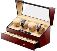 GSZCCZS Enumnador de Reloj automático de Silencio con cajón 4+7 Relojes Caja de Almacenamiento Caja de Pantalla Digital Pistano Soft (Negro A)