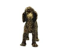 GSZCCZS Figura de miniaturas de Mesa de caniche Macizo de latón, Linda Estatua de Perro Mascota, Adorno Decorativo de Estudio de Oficina, colección Artesanal de Escultura de Cachorro de Bronce