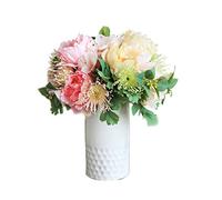 GSZCCZS Flor Artificial Peony Flower Cerámico Juego de Seda Hidrangea Bouquet, Table de decoración de Bodas Familiar