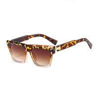 GSZCCZS Gafas de sol 2025 para mujer, con patrón colorido, UV400, color gris, degradado, lentes de sol para hombre, Té de leopardo, Talla única