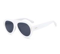 GSZCCZS Gafas de sol de gran tamaño, modernas, para hombres y mujeres, gafas vintage UV400, White, Talla única