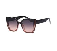 GSZCCZS Gafas de sol de gran tamaño para mujer, montura grande, gafas de sol retro, negro marrón, Talla única