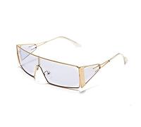 GSZCCZS Gafas de sol rectangulares de una pieza para mujer, retro, pequeñas, vintage, para mujer, 2 (Reino Unido), Talla única