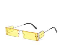 GSZCCZS Gafas de sol rectangulares de una pieza para mujer, retro, pequeñas, vintage, para mujer, 29825, Talla única