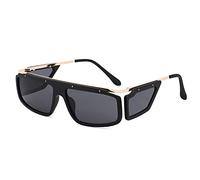 GSZCCZS Gafas de sol rectangulares de una pieza para mujer, retro, pequeñas, vintage, para mujer, 66527, Talla única