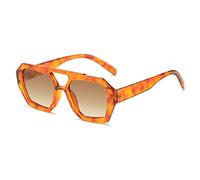 GSZCCZS Gafas de sol retro para mujer, UV400, Té de flores, Talla única