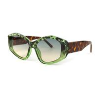 GSZCCZS Gafas de sol y lentes de sol retro hip hop para hombres y mujeres, Carey verde, Talla única