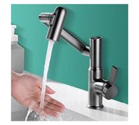 GSZCCZS Grifo, Grifo de Lavabo con Pantalla Digital, rociador multifunción, Mango Giratorio Giratorio, Montaje en Cubierta, Mezclador de Agua fría y Caliente, Grifo para Lavabo de baño
