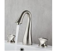GSZCCZS Grifo para Lavabo de baño, Grifo de baño de latón, Grifo Generalizado con rotación, grifos para Lavabo, grifos de Lavabo de Tres Agujeros (Color: níquel)