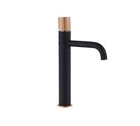 GSZCCZS Grifo para Lavabo de baño, Grifo de Lavabo de Plata, Negro, Dorado Antiguo, Grifo de latón Pulido, Grifo Mezclador para Lavabo de baño, Grifo de Lavabo de Curva pequeña (Color: Negro)