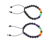 GSZCCZS Joyas para niñas Hombres Mujeres Beads de piedra natural Pulsera de roca de lava volcánica para meditación de yoga Accesorios resistentes al desgaste