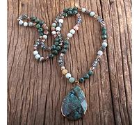 GSZCCZS Joyería Boho de Moda Natural con Mujeres Colgantes Semi Preciosas para Mujeres Bohemia Regalo