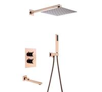 GSZCCZS Juego de Sistema de Grifo de Ducha, Ducha de Oro de latón, Grifo de Ducha de Ducha de Lluvia, Ducha, Sistema de Ducha de Ducha de Ducha.