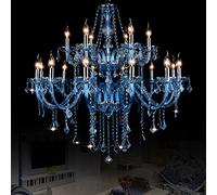GSZCCZS Lámpara de araña de Cristal Azul K9 Lustre Lámparas de Cristal Lustres De Cristal Lámpara LED sin Pantalla Luz Bule (Color de Pantalla: 10 Brazos) (8 Brazos)
