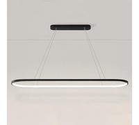 GSZCCZS Led Long Strip Chandelier Anillo de Anillo Luz de Metal Luz de Metal, Altura Simple Moderna de Altura Ajustable Luz Colgante, Bar del Comedor Bar de la Cocina Luces Colgantes del Techo