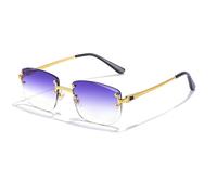 GSZCCZS Lentes de sol rectangulares punk 2025 para hombres y mujeres, lentes degradados, lentes de sol de metal para hombres y deportes, C21 Morado, Talla única