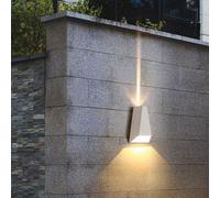 GSZCCZS Luces de Pared al Aire Libre LED, Modernas lámparas Exteriores Blancas/Blancas, 6W 3000K Arriba de Las Luces del Porche del Patio Monte para el Pasillo del Patio de la casa