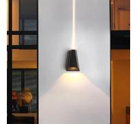 GSZCCZS Luces de Pared al Aire Libre LED, Modernas lámparas Exteriores Blancas/Blancas, 6W 3000K Arriba de Las Luces del Porche del Patio Monte para el Pasillo del Patio de la casa