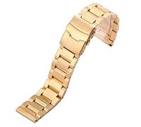 GSZCCZS Mira correa de acero inoxidable de metal de metal, adecuado para la correa de reloj inteligente correa de mariposa esbelto de color rosa negro con esmeraborda de plataforma 22 mm de 22 mm