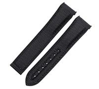 GSZCCZS Mira la pulsera para Omega 300 Seamaster 600 Planeta Ocean Plegado Plegado Silicona Strap Accesorios de reloj Banda de reloj (Color: Naranja negra, Tamaño: 22 mm)