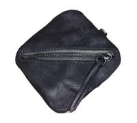 GSZCCZS Monedero de 1 Pieza para Hombres y Mujeres, Bolso Retro pequeño de Cuero con Cremallera, Mini Bolso Informal Ultrafino (Color: A, Tamaño: 9 * 2 * 9 cm)