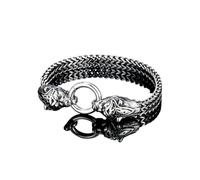 GSZCCZS Nuevas runas nórdicas étnicas para hombres étnicos pulseras oso de oso punk cadena de acero inoxidable pulsera de ciclista celta trisceli amuleto hallazgos de joyas masculinas vintage de moda