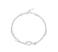 GSZCCZS Nuevo 2025 925 STERLING Silver Romantic Heart Bracelet Original Design Dazzling Clear Cz Pulsel para mujeres Joyas de decoración fina de plata