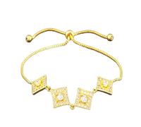 GSZCCZS Nuevo 2026 para la llegada Classic Fashion Triangle Shape 15 Styles Pulsera de cadena de oro Cobre Copper Amble Decoración de brazalete Joya de lujo con ustedes accesorios Best Gift