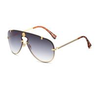 GSZCCZS Nuevos lentes de sol redondos 2025 para mujeres y hombres, lentes de sol de metal para viajes y exteriores, Gris degradado, Talla única
