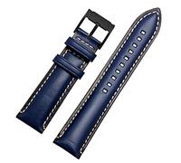 GSZCCZS para fósil BQ2363/2453 ME3099 3052 3054 FS5380/5453 FS4735 FS4812 Correa de vaca Vintage Genuine Leather Band de 20 mm (color: Oro de rosa azul, tamaño: 24 mm)