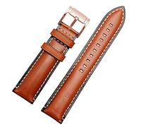 GSZCCZS para fósil BQ2363/2453 ME3099 3052 3054 FS5380/5453 FS4735 FS4812 Correa de vaca Vintage Genuine Leather Band de 20 mm (color: Oro de rosa azul, tamaño: 24 mm)