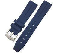 GSZCCZS Para Submariner Hulk GMT Milgauss Yacht Master Deepsea Rubber Watch Banda de 19 mm de 21 mm 22 mm Correa de silicona (color: blanco blanco, tamaño: hebilla plateada de 22 mm)