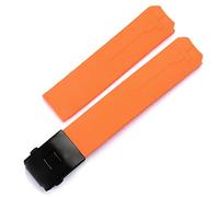 GSZCCZS Para Tissot T-Touch T013 T047 Soft Silicone Rubber Band de goma Black Naranja Naranja Storga impermeable Correa T091 T013420A