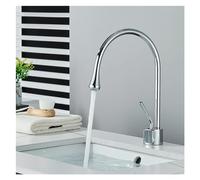 GSZCCZS Pequeño/Mediano/Grande Gota de Agua Lavabo Creativo Placa de Mezcla de Agua fría y Caliente Grúa Grifo de baño Monomando de un Solo Polo (Oro Rosa M)